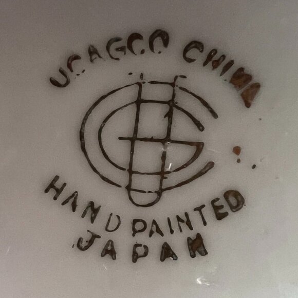 Vintage UCAGCO CHINA Hand Painted Japan Pitcher Vase Purple Flower ~ Gold Edging - Picture 14 of 14